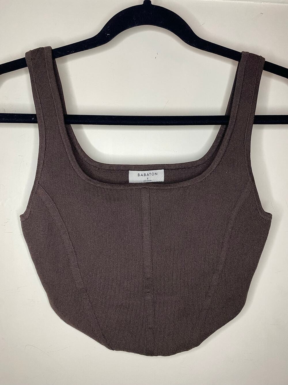 Aritzia Babaton Sculpt Knit Bustier Tank - sculpting crop top